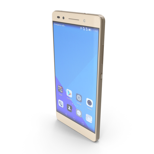 Smartphone: Huawei Honor 7 Gold PNG & PSD Images