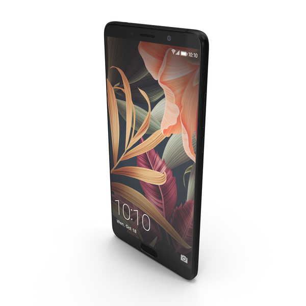 Smartphone: Huawei Mate 10 Black PNG & PSD Images Smartphone: Huawei Mate 10 Black PNG & PSD Images