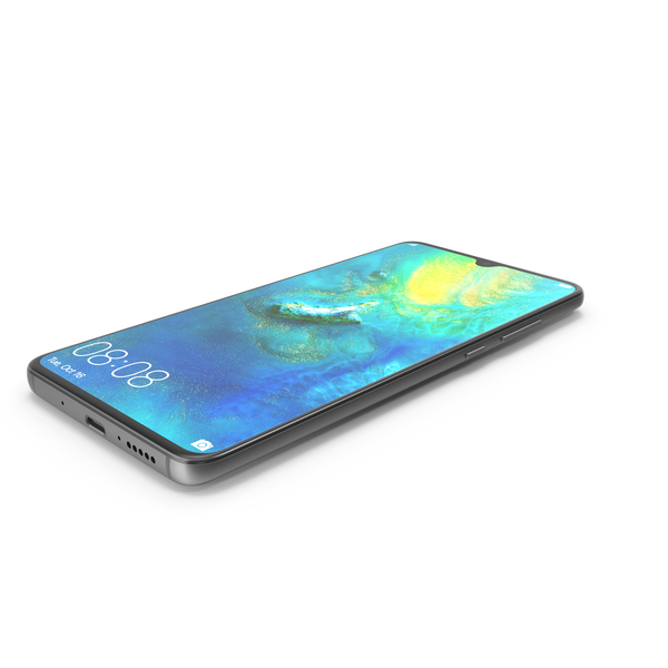 Smartphone: Huawei Mate 20 Black PNG & PSD Images Smartphone: Huawei Mate 20 Black PNG & PSD Images
