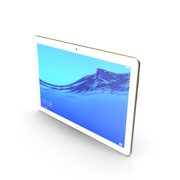 Tablet Computer: Huawei MediaPad T5 10 Gold PNG & PSD Images