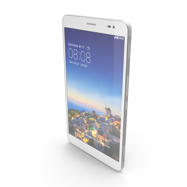 Tablet Computer: Huawei MediaPad X1 Snow White PNG & PSD Images Tablet Computer: Huawei MediaPad X1 Snow White PNG & PSD Images