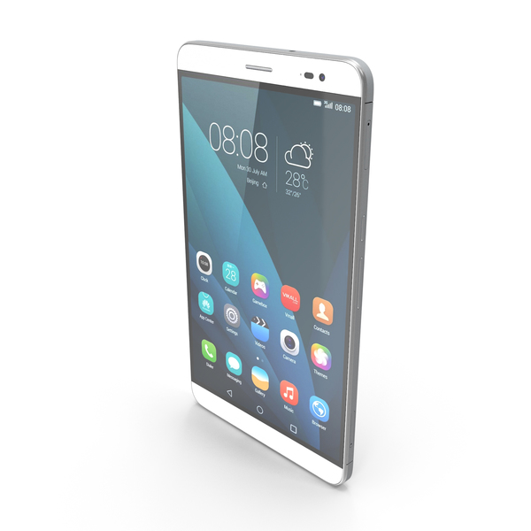 Tablet Computer: Huawei MediaPad X2 Silver PNG & PSD Images