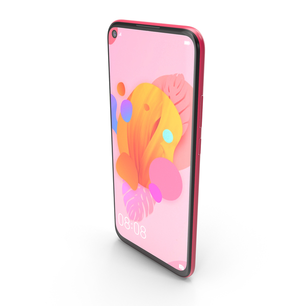 Smartphone: Huawei Nova 5i Red PNG & PSD Images Smartphone: Huawei Nova 5i Red PNG & PSD Images