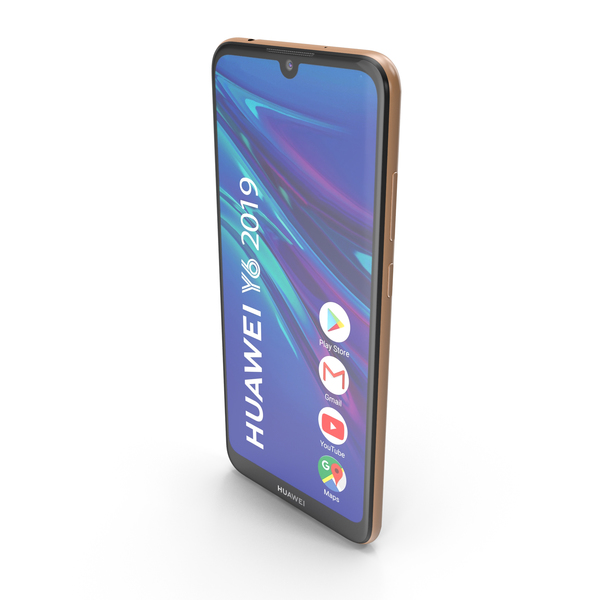 Smartphone: Huawei Y6 2019 Amber Brown PNG & PSD Images