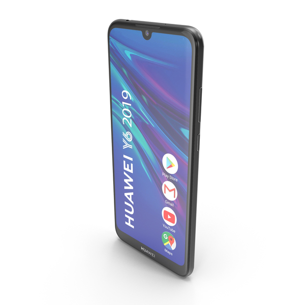 Smartphone: Huawei Y6 2019 Midnight Black PNG & PSD Images Smartphone: Huawei Y6 2019 Midnight Black PNG & PSD Images