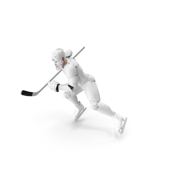 Humanoid Hockey Player With Stick Pose White PNG & PSD Images Humanoid Hockey Player With Stick Pose White PNG & PSD Images