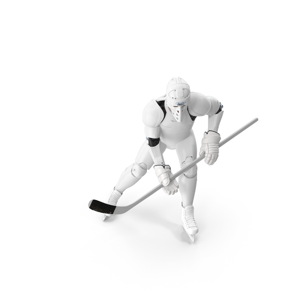 Hummanoid Hockey Player Wtih Stick Pose White PNG & PSD Images Hummanoid Hockey Player Wtih Stick Pose White PNG & PSD Images