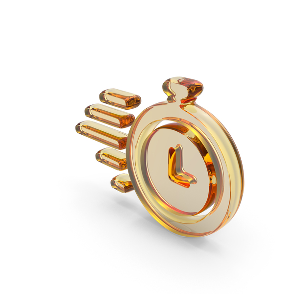 Symbols: Hurry Up Stop Watch Symbol Glass PNG & PSD Images