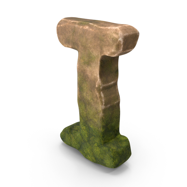 Language: I Letter Mossy Stone PNG & PSD Images Language: I Letter Mossy Stone PNG & PSD Images