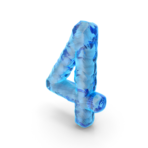 Ice Alphabet Number 4 PNG & PSD Images Ice Alphabet Number 4 PNG & PSD Images