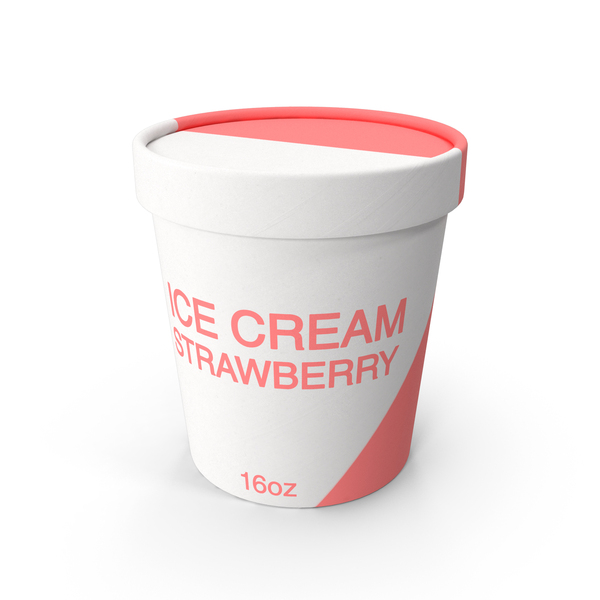 Ice Cream 16oz Generic Strawberry Label PNG & PSD Images Ice Cream 16oz Generic Strawberry Label PNG & PSD Images