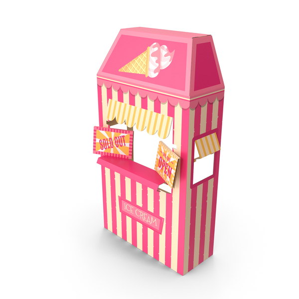 Kiosk: Ice Cream Booth Cardboard Stand PNG & PSD Images Kiosk: Ice Cream Booth Cardboard Stand PNG & PSD Images