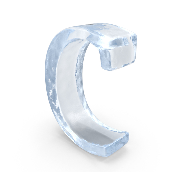 Roman Alphabet: Ice Letter Lowercase C PNG & PSD Images
