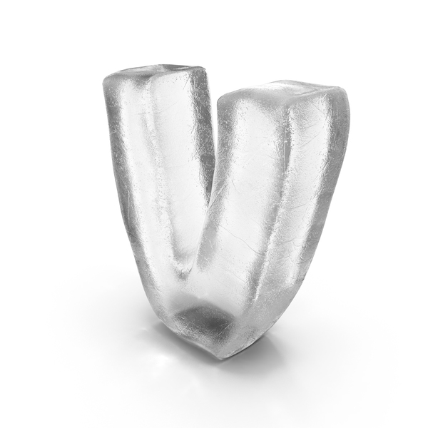 Language: Ice Letter V PNG & PSD Images
