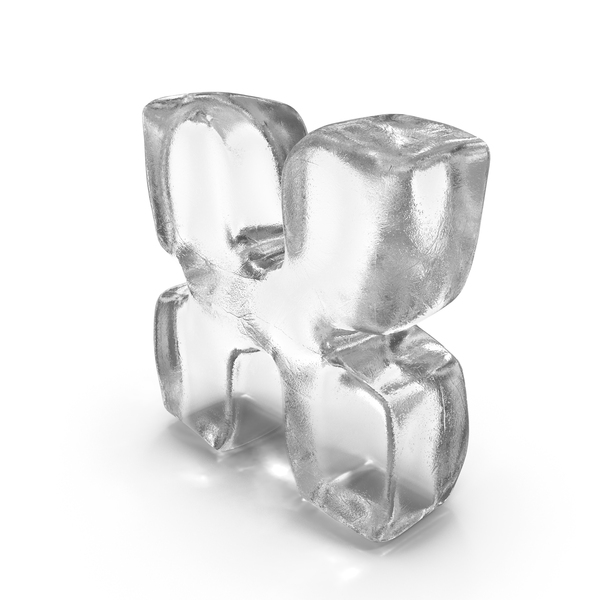 Roman Alphabet: Ice Letter X PNG & PSD Images
