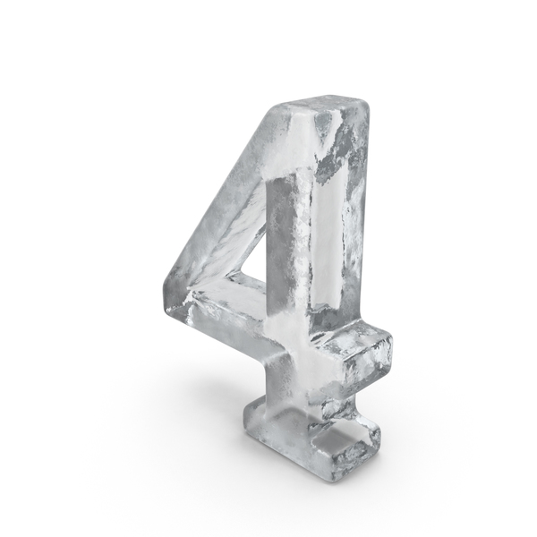 Ice Number 4 PNG & PSD Images Ice Number 4 PNG & PSD Images