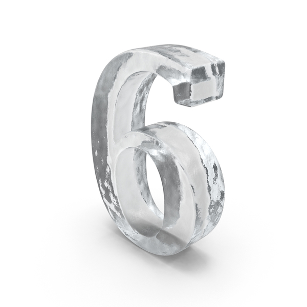 Ice Number 6 PNG & PSD Images Ice Number 6 PNG & PSD Images