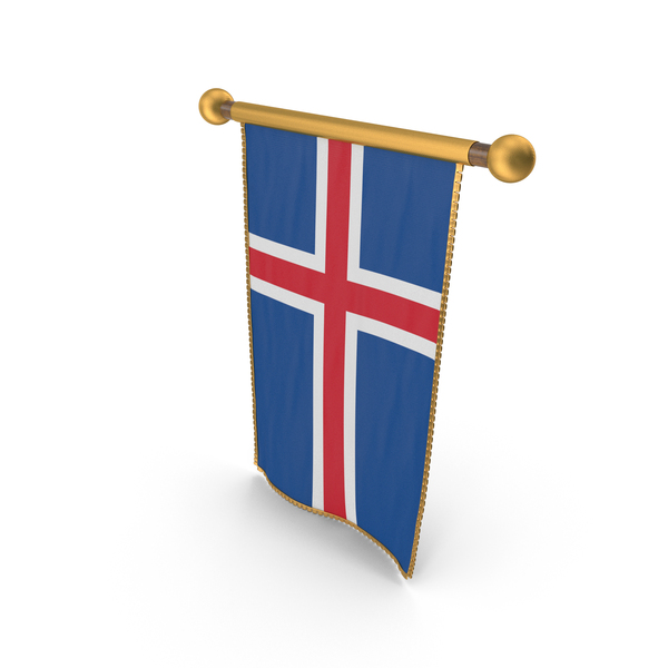 Iceland Country Hanging Flag Design PNG & PSD Images Iceland Country Hanging Flag Design PNG & PSD Images