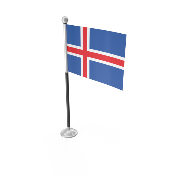 Iceland Desk Small Stand Flag PNG & PSD Images