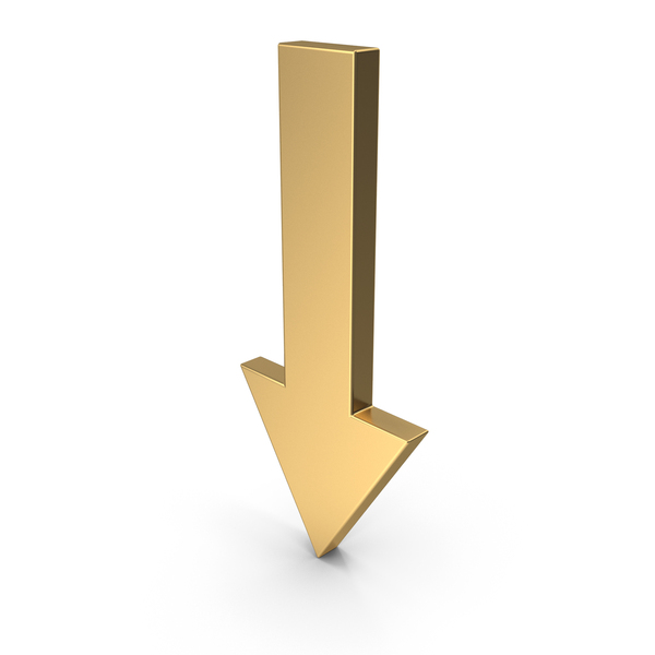 Directional: Icon Arrow Down Gold PNG & PSD Images Directional: Icon Arrow Down Gold PNG & PSD Images