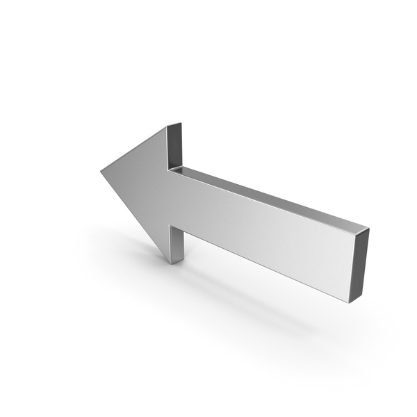Directional: Icon Arrow Left Silver PNG & PSD Images