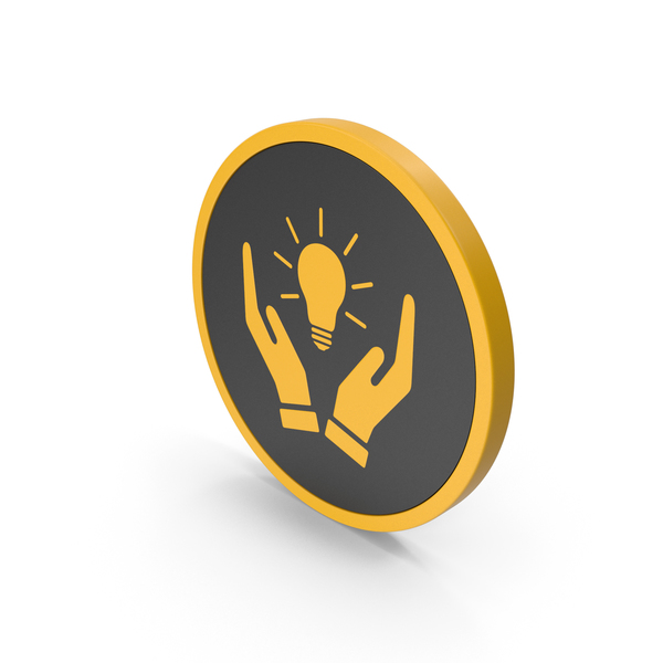 Lightbulb: Icon Hands Holding Light Bulb Yellow PNG & PSD Images