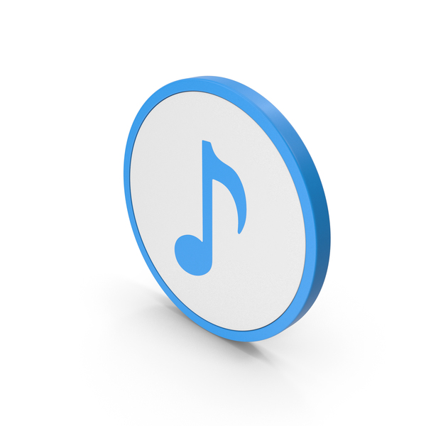 Musical: Icon Music Note Blue PNG & PSD Images
