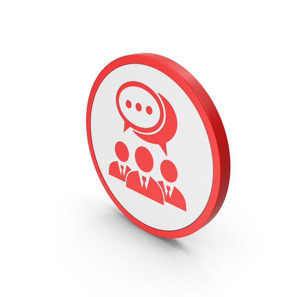 Logo: Icon People Chatting / Talking Red PNG & PSD Images