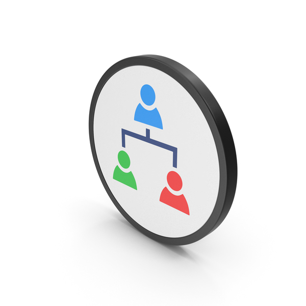 Computer: Icon People Connection Colored PNG & PSD Images