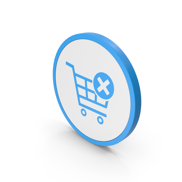 Icon Remove From Shopping Cart Blue PNG & PSD Images