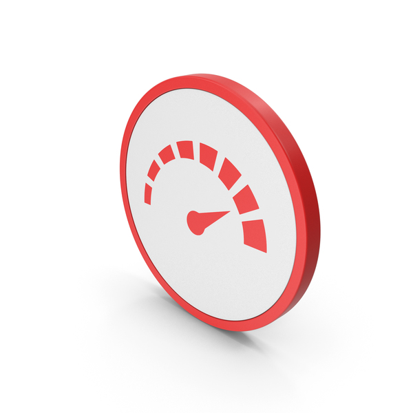 Icon Speedometer Red PNG & PSD Images