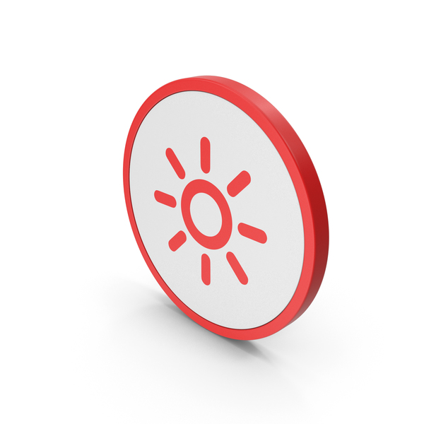 Meteorology Symbols: Icon Sun Red PNG & PSD Images