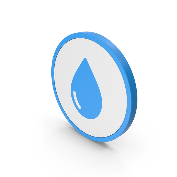 Wet Floor Sign: Icon Water Drop Blue PNG & PSD Images