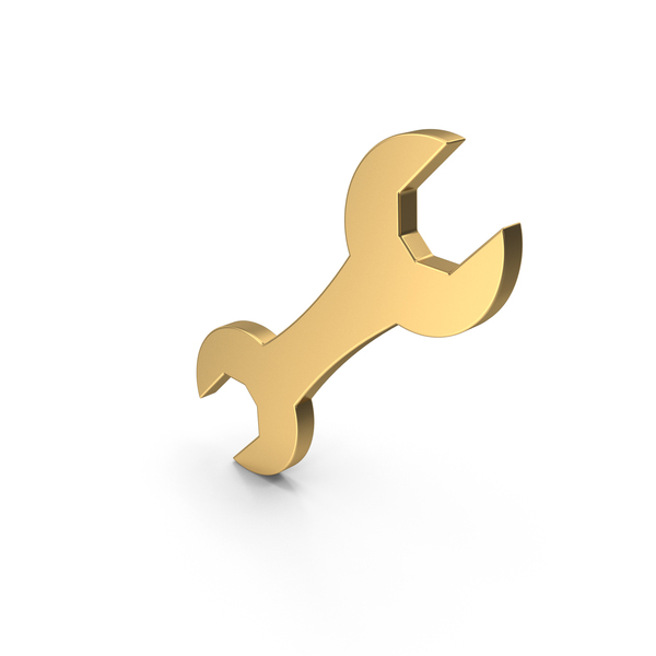 Icon Wrench Gold PNG & PSD Images
