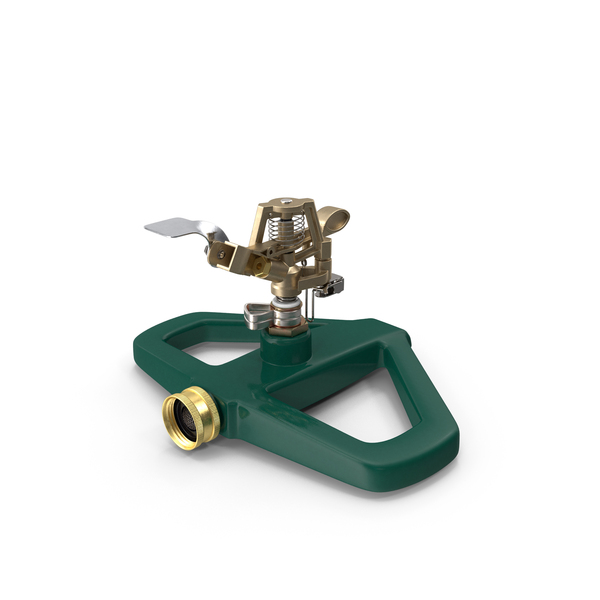 Impact Lawn Sprinkler with Metal Base PNG & PSD Images