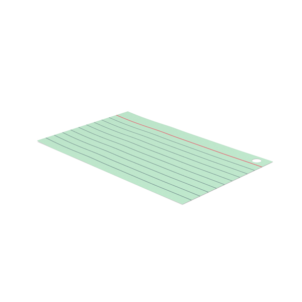 Office Supplies: Index Card With Hole Green PNG & PSD Images Office Supplies: Index Card With Hole Green PNG & PSD Images