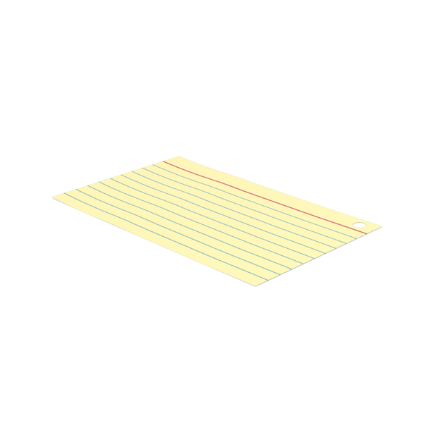 Office Supplies: Index Card With Hole Yellow PNG & PSD Images
