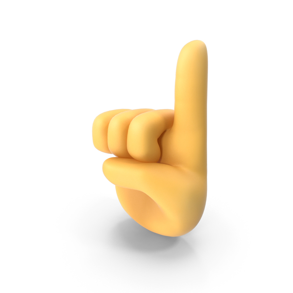 Cartoon Hand: Index Pointing Up Emoji PNG & PSD Images