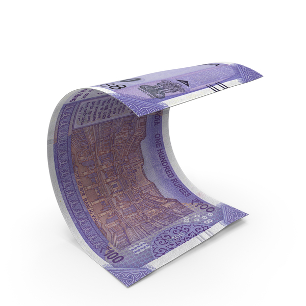 Banknote: Indian 100 Rupees Money Note Bend PNG & PSD Images