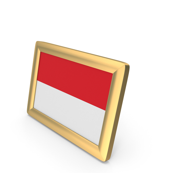 Picture: Indonesia Flag Golden Desktop Photo Frame PNG & PSD Images