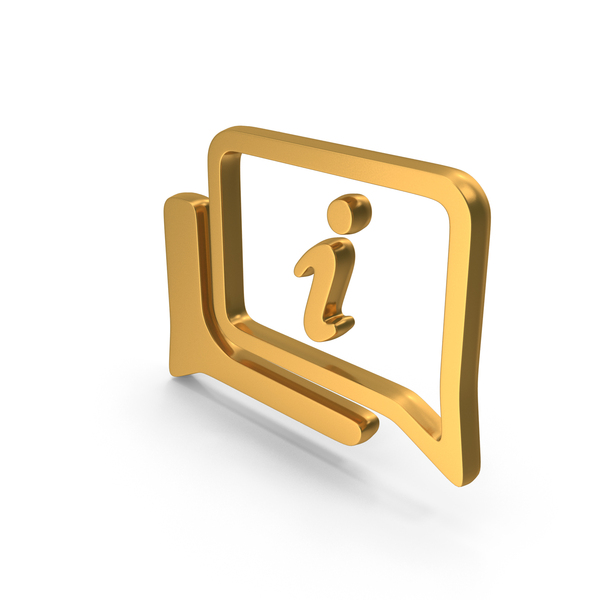 Symbols: Information Chat Help Gold PNG & PSD Images