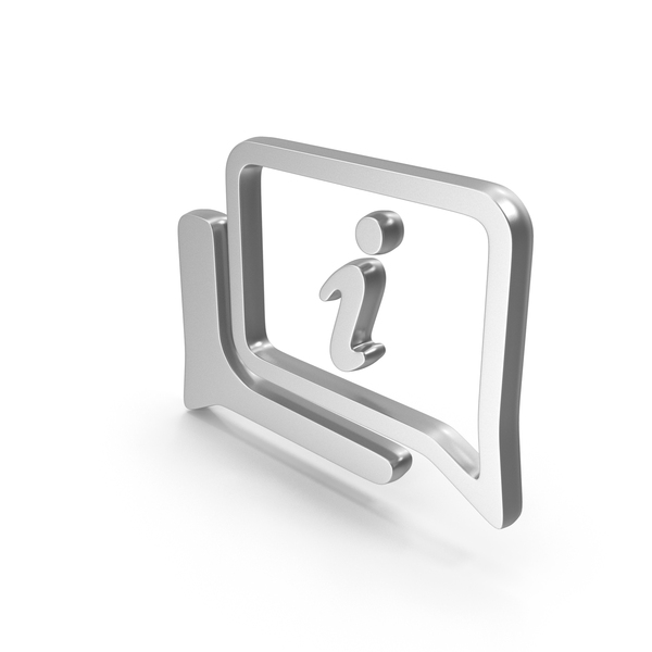 Symbols: Information Chat Silver PNG & PSD Images