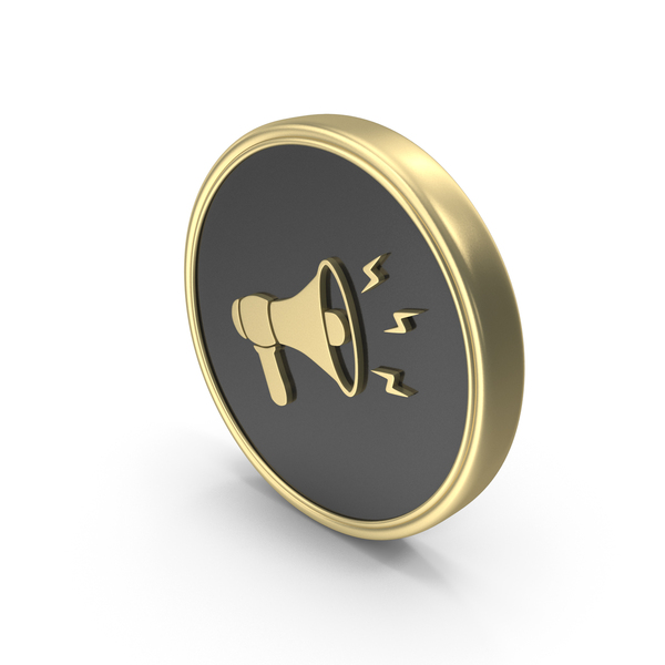 Pa System: Information Speaker Sound Coin Gold PNG & PSD Images