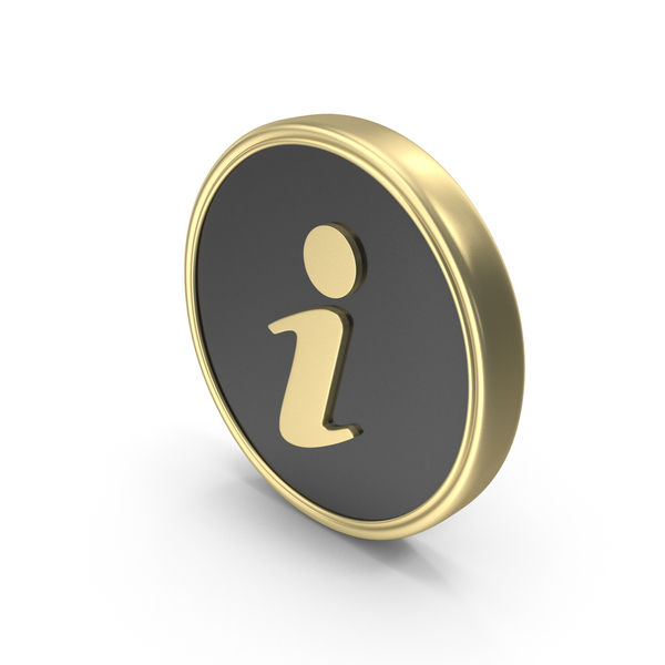 Symbols: Information Symbol On Gold Coin PNG & PSD Images Symbols: Information Symbol On Gold Coin PNG & PSD Images