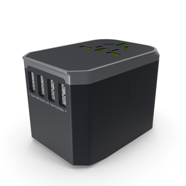 Power: International Plug Adapter With USB PNG & PSD Images Power: International Plug Adapter With USB PNG & PSD Images