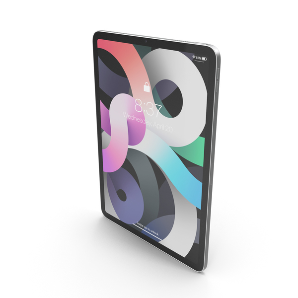 Tablet Computer: iPad Air 4 2020 Silver PNG & PSD Images Tablet Computer: iPad Air 4 2020 Silver PNG & PSD Images