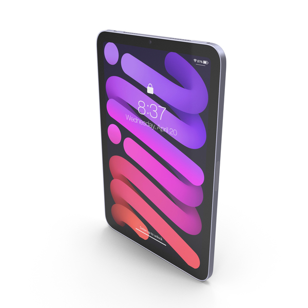 Tablet Computer: iPad Mini 2021 Purple PNG & PSD Images Tablet Computer: iPad Mini 2021 Purple PNG & PSD Images