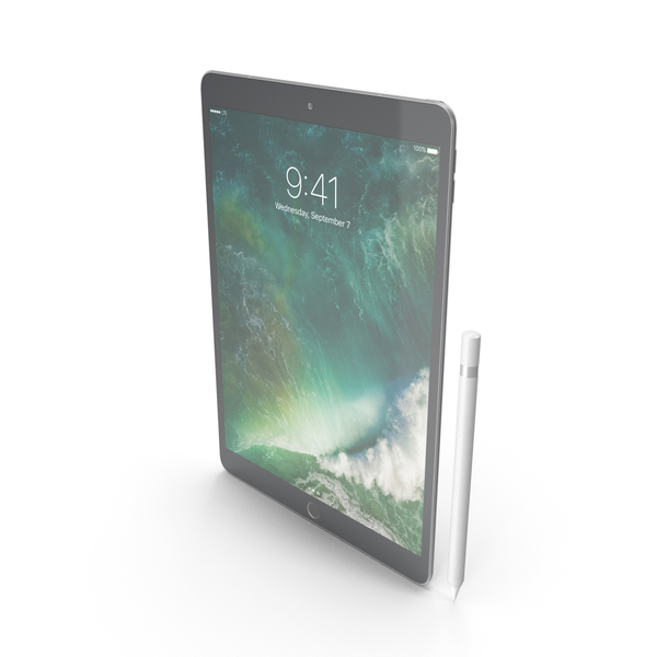 Tablet Computer: iPad Pro 10.5 (2017) Space Gray With Pencil PNG & PSD Images Tablet Computer: iPad Pro 10.5 (2017) Space Gray With Pencil PNG & PSD Images