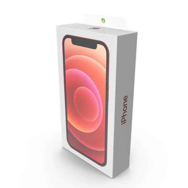 Cellphone Charger: iPhone 12 Mini Box Product Red PNG & PSD Images