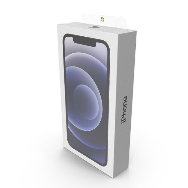Smartphone: iPhone 12 Package Box Black PNG & PSD Images Smartphone: iPhone 12 Package Box Black PNG & PSD Images